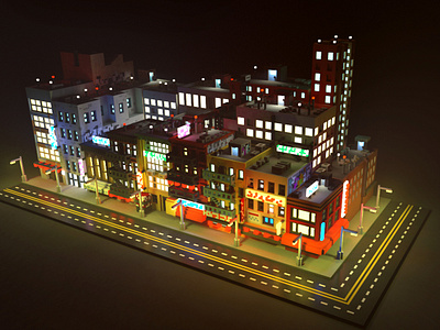 China-towns voxel-illustration china town illustration voxel voxelillustration