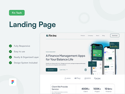 Finance Management Landing Page adobe xd design figma finance finance management landing page graphic design illustration landing page management ui ux