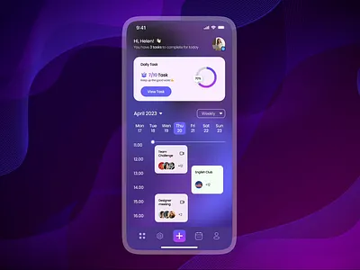 Task Management Mobile App Planner animation app design mobile app planner task management ui