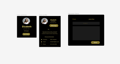 User Profile Designs design figma graphic design ux