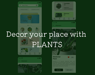 Plant App UI app design design figma interactive interactive design interactive ui ui ui design uiux ux web design