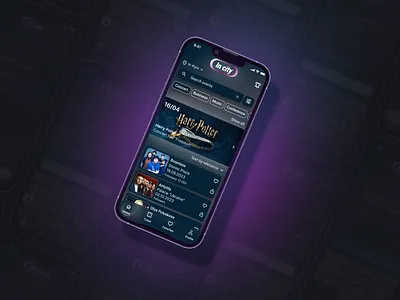 Mobile app for event search app application case dark dark mode dark theme design events figma flow mobile onboarding ui ux