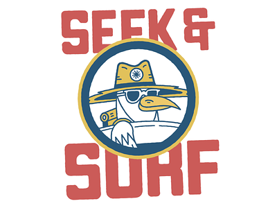 Seek & Surf: Clothing Brand Logo Animation 2d animated logo clothing brand fashion hand drawn effects logo motion design motion graphics ocean seagull surfing vector animation water