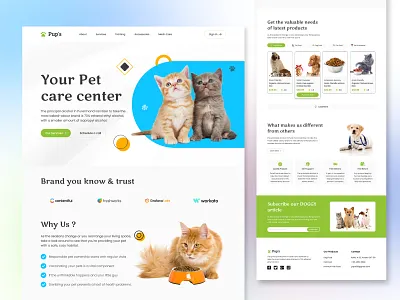 Pet Care Landing Page 🐾 catlovers doglovers furryfriends pawfectcare petadoption petcare petcommunity petdesign pethealth petillustration petlove petlovers petparent petresources petsofdribbble pettips petui petux petwebsite puppylove