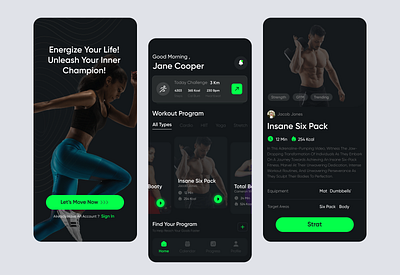 Fitness App app design ecommerce fitnees homepage service ui