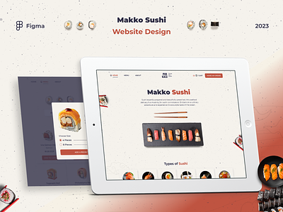 Sushi Website Design design figma restaurant sushi ui uiuxdesign ux website