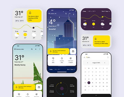 Sky Savvy, Your Personal Weatherman | UI/UX Design adobe app branding design figma mobile app design ui ui design ux