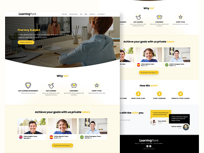 LearningPoint | eLearning Website | Landing Page branding design landingpage logo typography ui ux