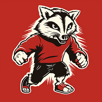 Badger Mascot badger college design high school logo mascot retro sports university vintage