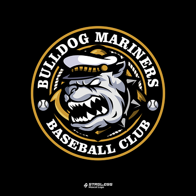 bulldog mariners baseball club logo design esport logo logo mascot design