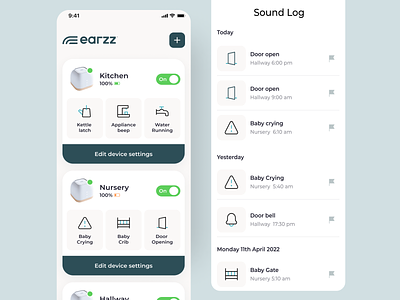 Smart Home App - HiFis app design hifis ios app listening device mobile app smart app smart device smart home sound sounds ui ux