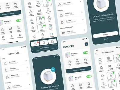 Smart Device App - Hifis app design hifis ios design listening device mobile app smart app smart device sound sounds ui ux