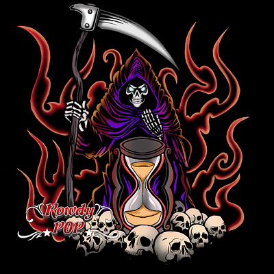 Grim Reaper clip studio pro deaths embrace grim reaper ominous sands of time scythe t shirt design time guardian