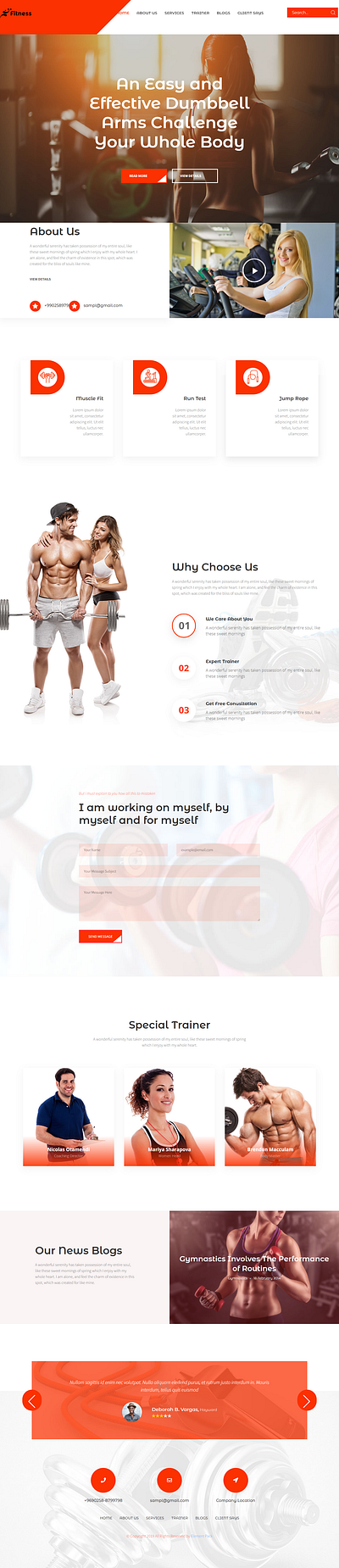 Fitness Website(wordpress) ecommerce website landing page wordpress wordpress development wordpress website