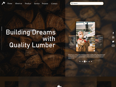 Lumber Axe - Lumber Store Landing Page axe fandreynafi graphic design home page landing page lumber timber website website deisgn