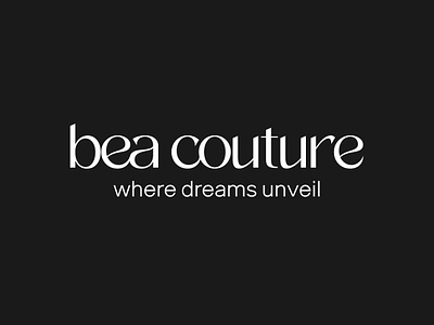 Bea Couture Logo Design bea logo brand identity branding bride logo couture couture logo design fashion design fashion logo graphic design illustration logo logo design vector wedding logo