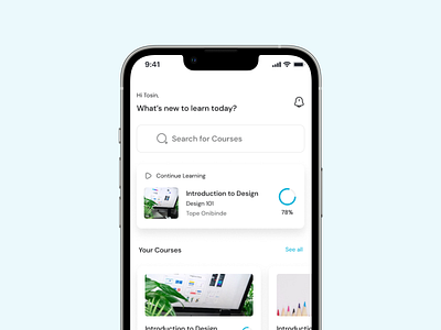 An E-learning app UI design ui ux