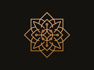 Mandala Flower Logo abstract logo beauty logo blossom branding design fashion logo feminine logo floral flower flower logo icon identity illustration lines logo lotus lotus logo mandala mark spa