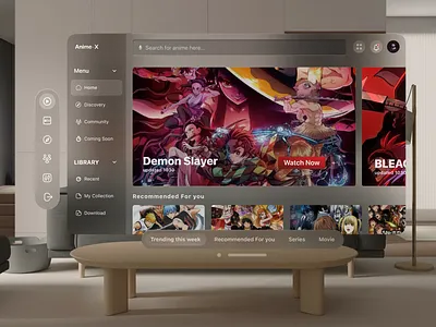 Anime-x - spatial design vision pro apple spatial design ui vision pro