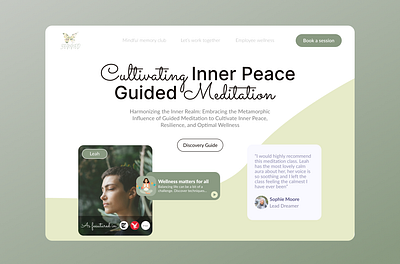 Mindfulness & Meditation Website Design design meditation ui ux web design website wellness