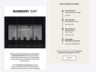 Burberry emails branding email design email ui marketing ui