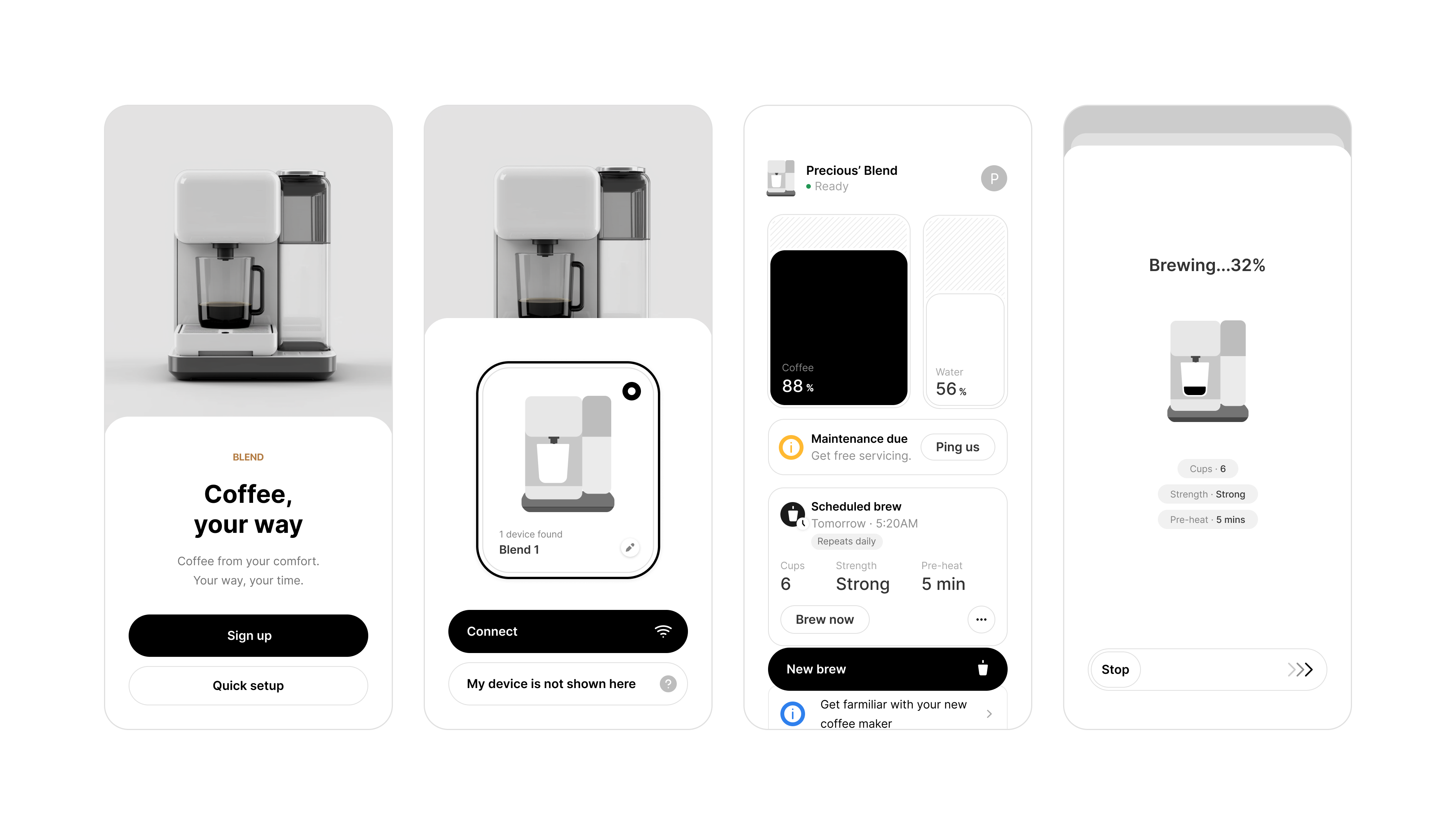 Coffee Maker App app coffee maker ui