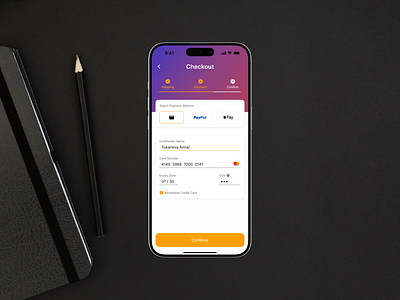 Credit Card Checkout banking checkout credit card crypto finance mobile mockup payment text field ui ux