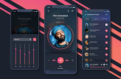 Music Player App - UI Design dailyui dailyuichallenge figma mobile app design music player app music player design music player ui ui design uiux user interface design ux design uxui