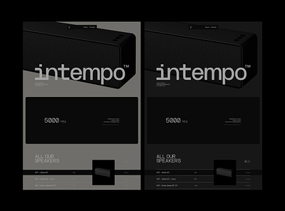 intempo™ — web design clean dark design figma landing ui ux webdesign website