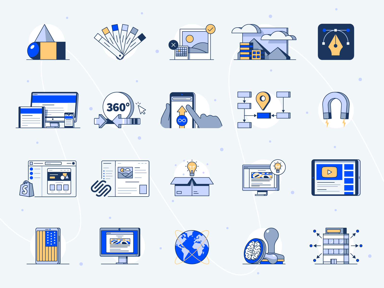 Blog post illustrations #6 character design flat icons illustration infographic vector