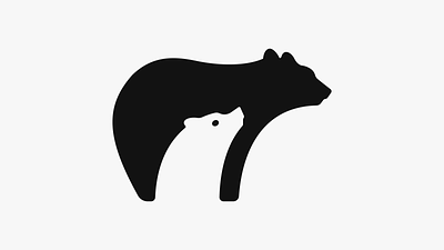 I miss you 2d bear cub design flat illustration mama bear mother bear vector