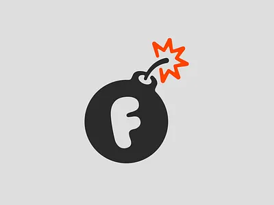 F-bomb 2d bad language bomb design dynamite explosive f flat illustration tnt vector