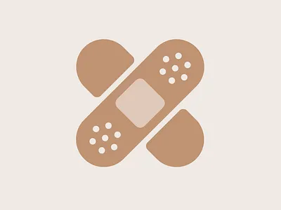 Double bandaid 2d bandaid design flat illustration plaster vector