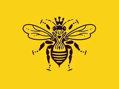 Queen Bee 2d design flat illustration illustrator vector