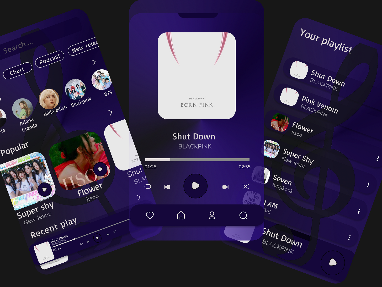 Online Music Streaming App UI design by Risky M on Dribbble
