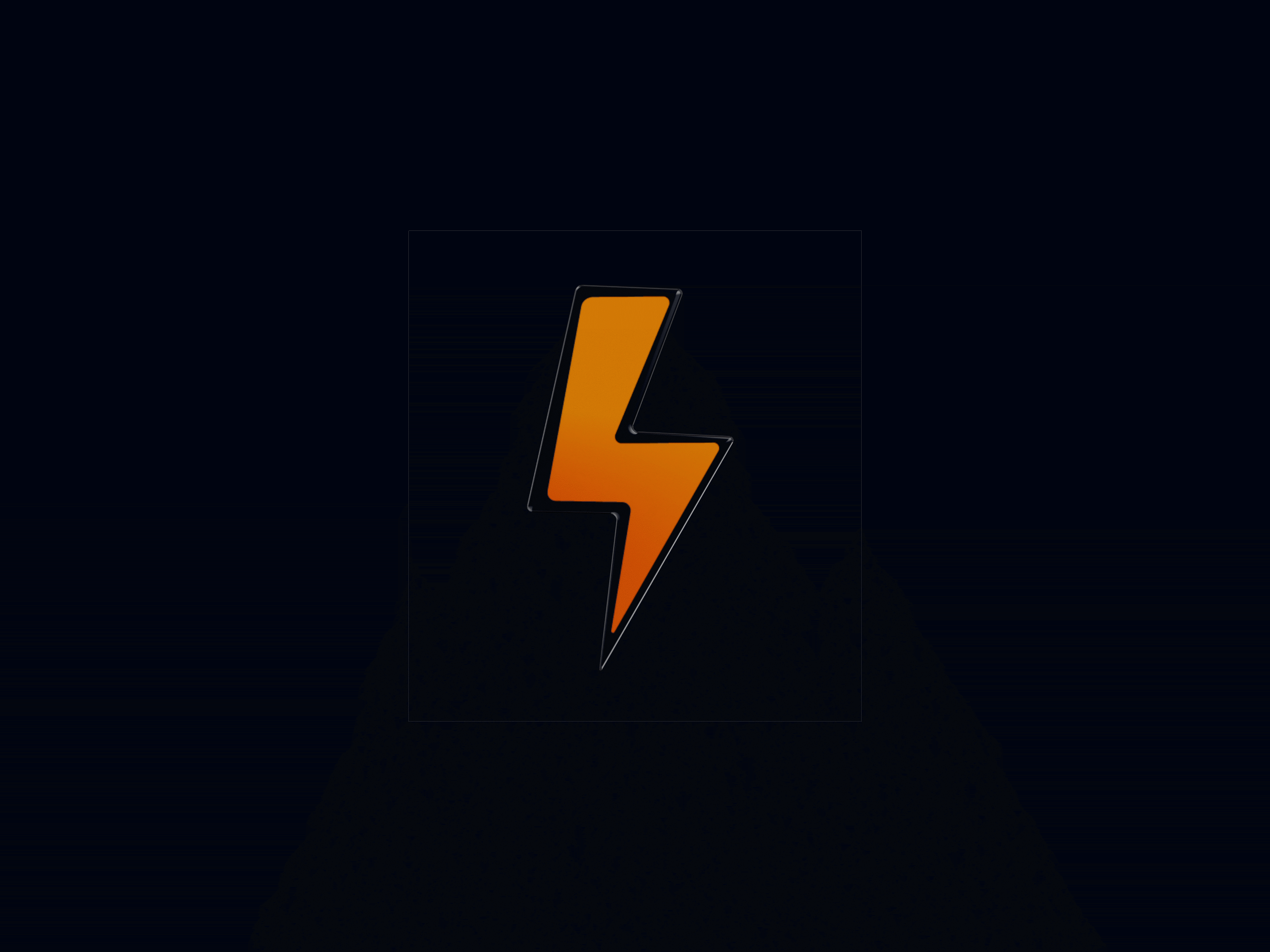 3d Thunder icon 3d animation glass icon loop motion spline thunder