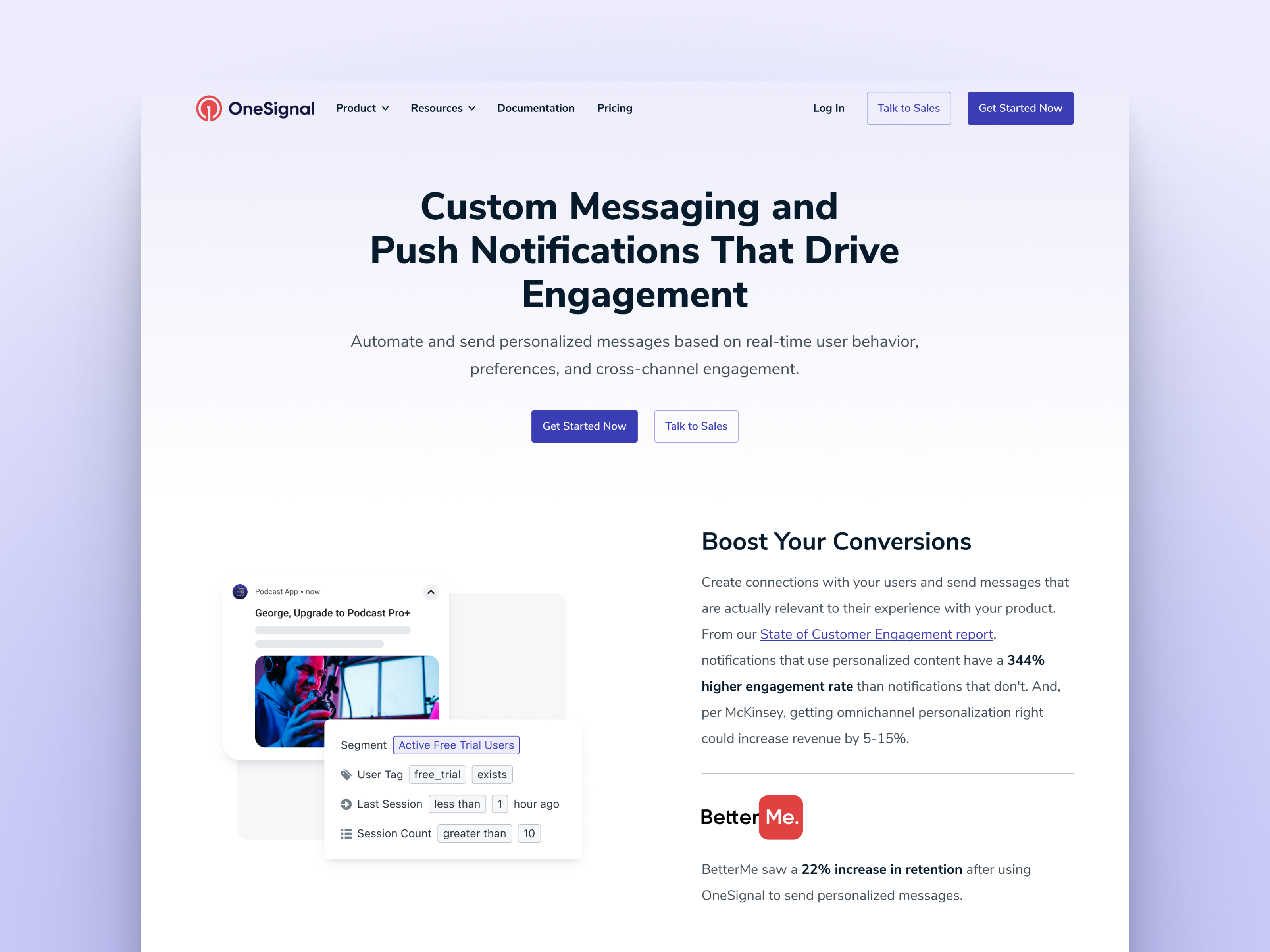 OneSignal Personalization Page data message messaging mobile notification onesignal personalization push segments tag