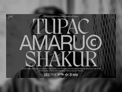 2pac - Website Concept 2pac animation design hip hop landing page layout makaveli motion rap swiss tupac typography ui ui design user experience user interface ux ux design web website