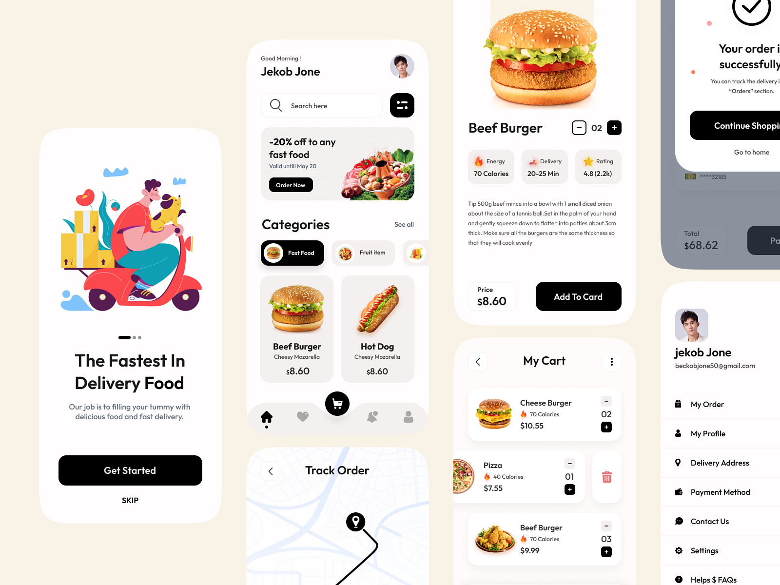 Food delivery - Mobile app design by Mahbub 🔥 on Dribbble