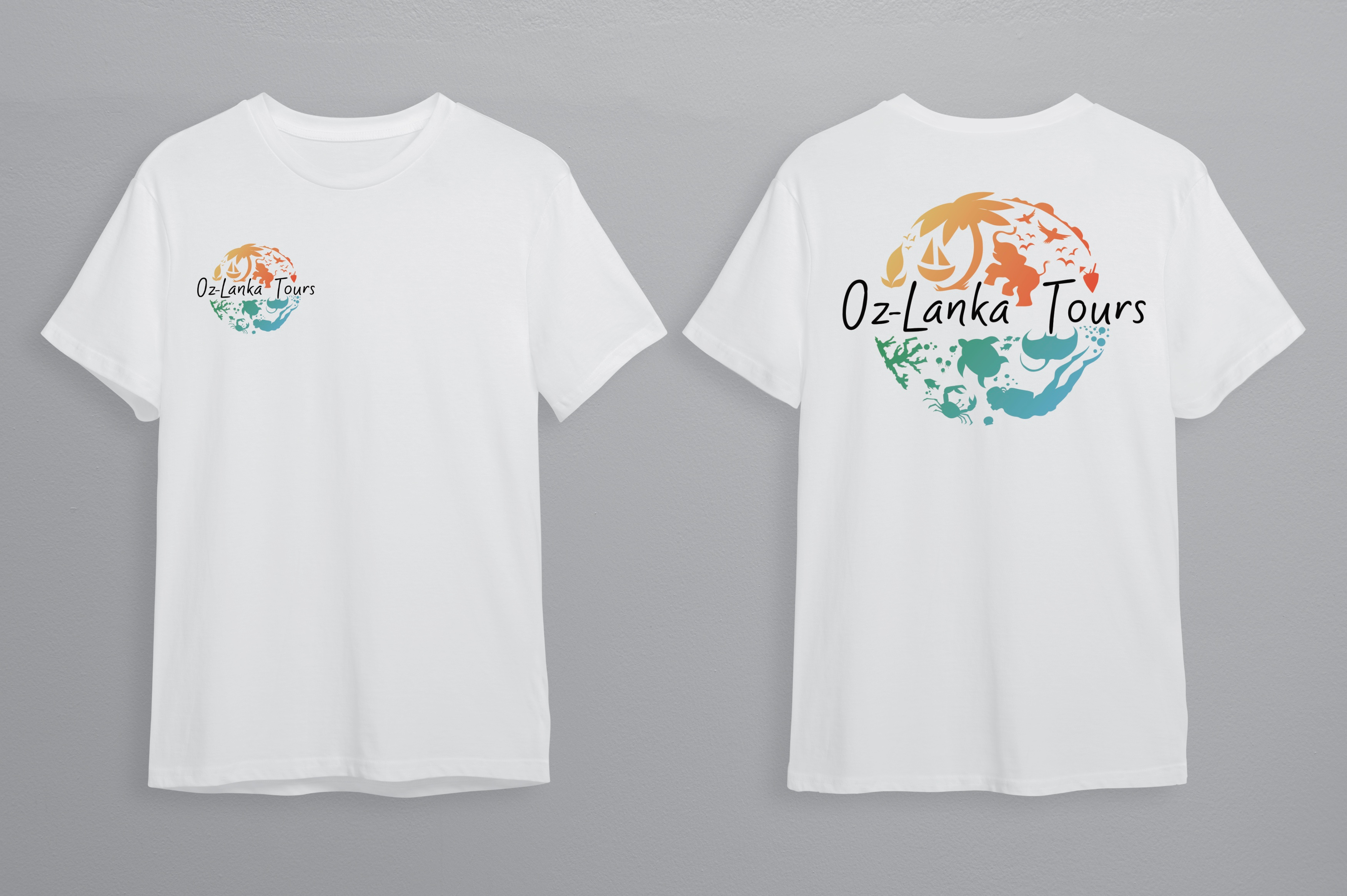 Oz-Lanka tours branding design graphic design holiday illustration logo postcard sri lanka tourism travel vector