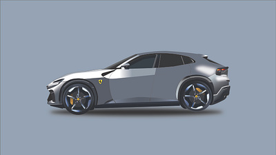 Ferrari Verosangue Illustration 3d design graphic design illustration vector