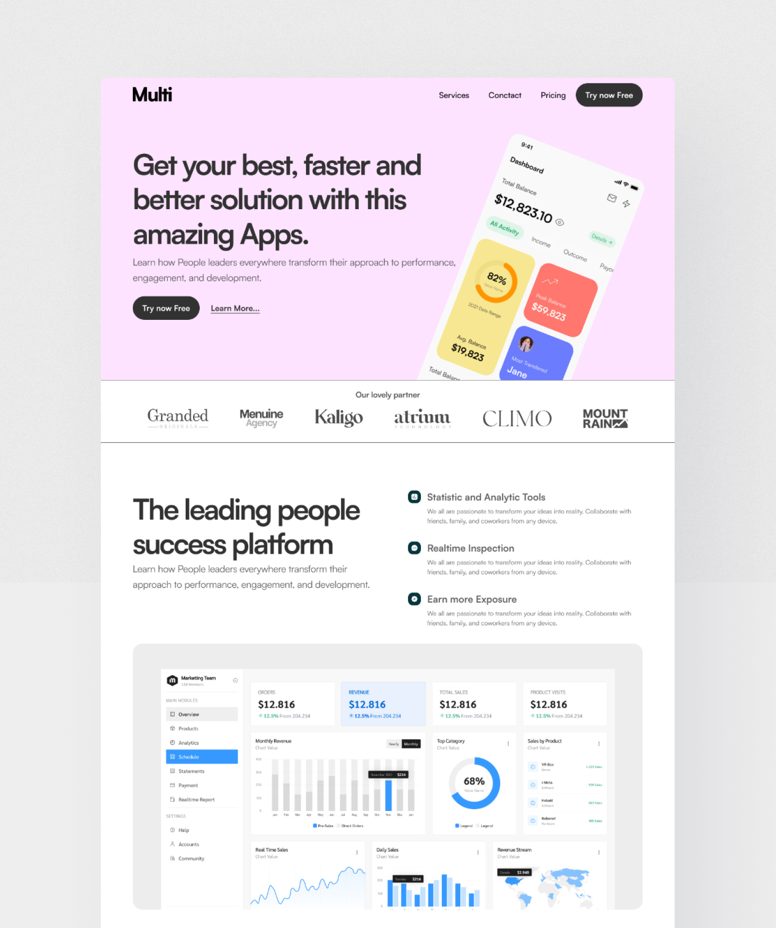Example service media