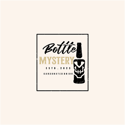 Mystery bottle bottle brand branding design graphic design illustration logo skull