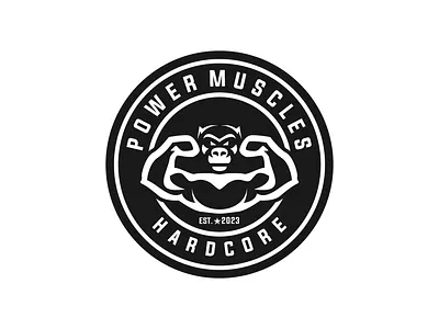 Gym logo animal branding design fitness graphic design gym logo muscular