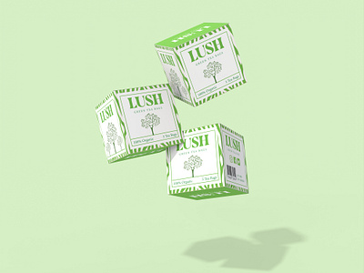 Lush Green Tea Packaging branding illustration logo packagedesign packaging packaging design rebranding typography