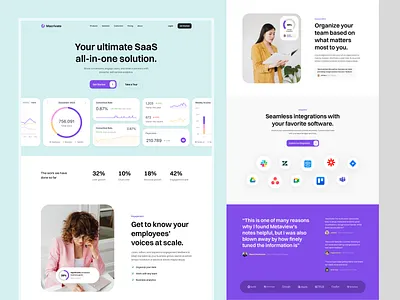 Macrivate - Landing page (sample #2) clean digital product landing page saas template ui ui kit ui8 website
