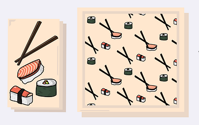 Sushi Illustrations app branding design graphic design illustration logo typography vector