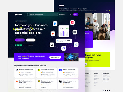 Poshenk - A marketplace platform for SaaS company appstore daily ui design homepage integrationapps marketplace marketplacewebsite platform ui ui design uiux website