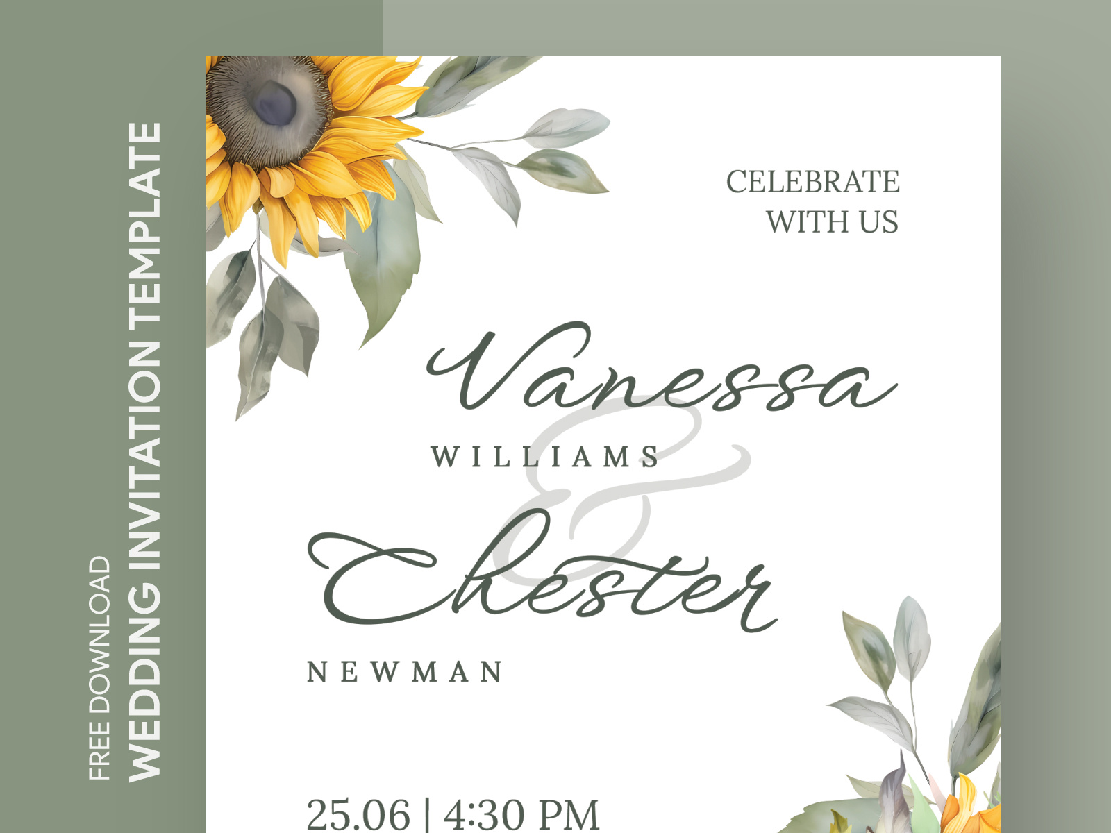 Sunflower Wedding Invitation Free Google Docs Template by Gdoc on Dribbble sunflower-wedding-invitation-free-google-docs-template-by-gdoc-on-dribbble