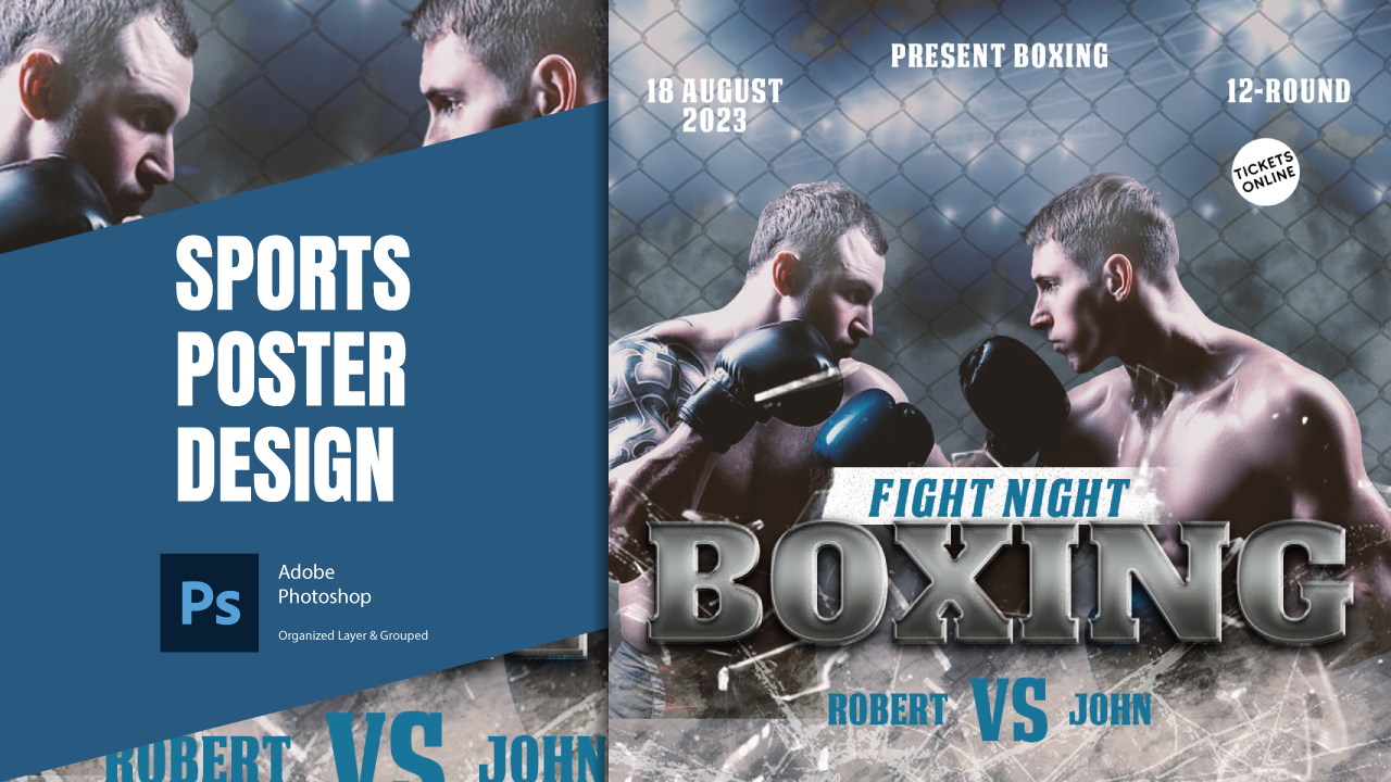 Sports Flyer for Boxing ads banner boxing flyer graphic design photosop poster social media